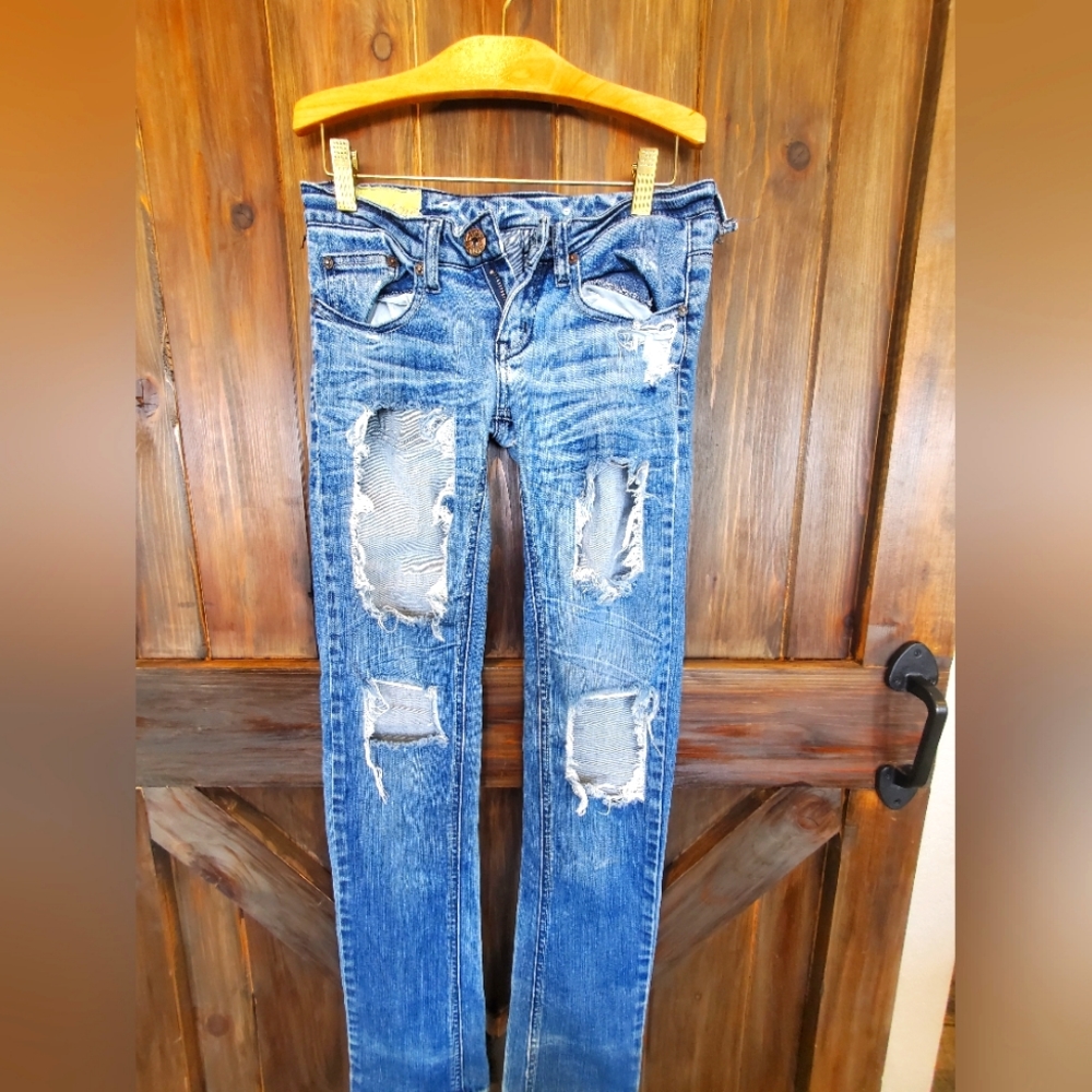 y2k Machine ripped jeans